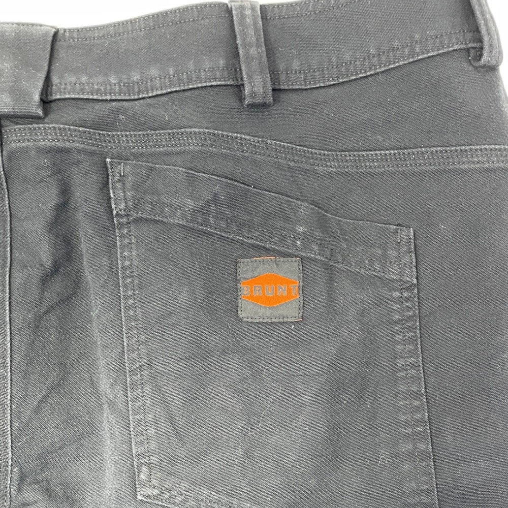 Brunt Men's Durable Black Work Pants 44x34 Utility Reinforced Knees - Picture 3 of 14